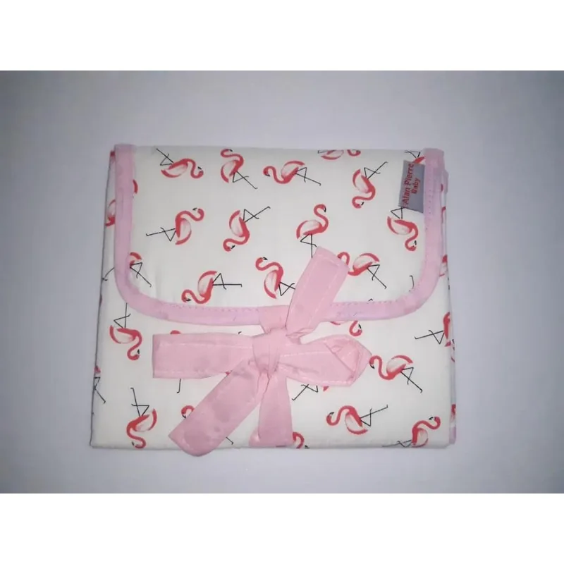 Trocador portátil - flamingo rosa