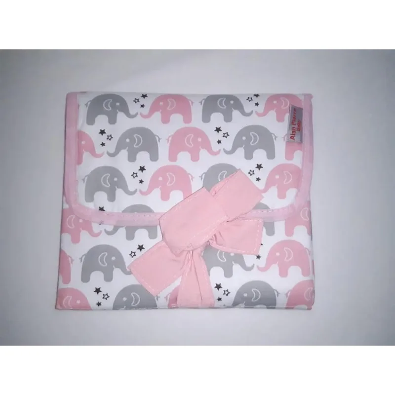 Trocador portátil - passinho do elefante rosa