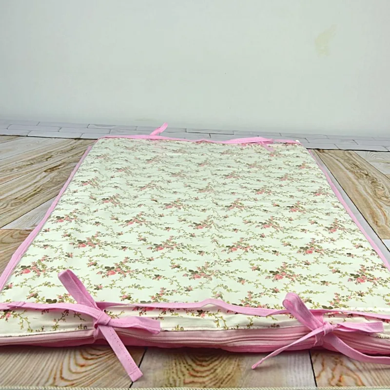 Trocador de comoda - floral bege com rosa