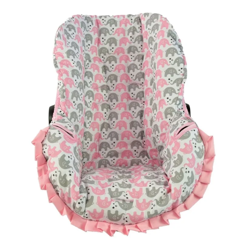 Capa para bebe conforto básico - passinho rosa