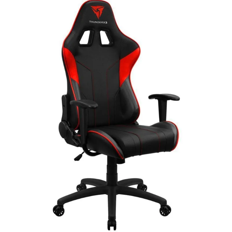 Cadeira Gamer Office Giratória com Elevação a Gás EC3 H01 Preto Vermelho - ThunderX3 - Lyam Decor