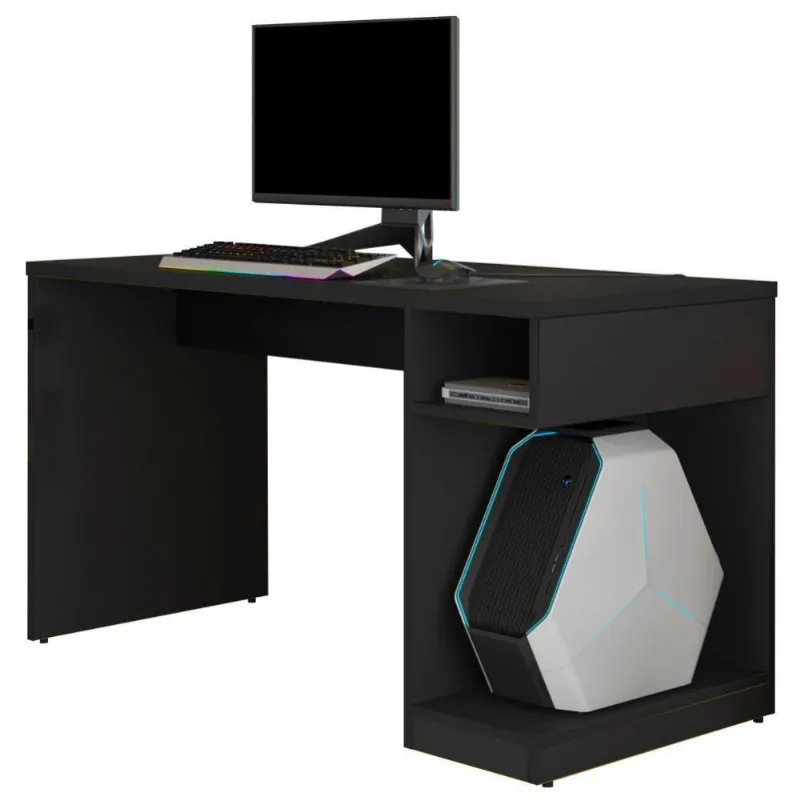 Mesa Para Computador Notebook PC Gamer Legend F01 Preto - Lyam Decor - Lyam Decor