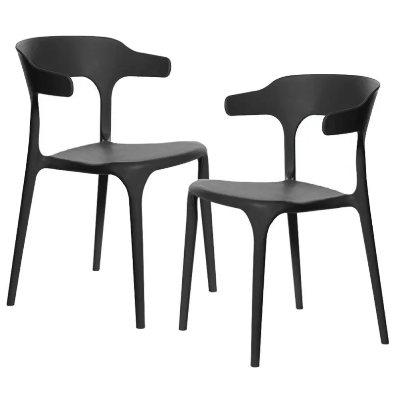 Kit 02 Cadeiras Decorativas Sala de Jantar Viena F03 Preto - Lyam Decor - Lyam Decor - Móveis