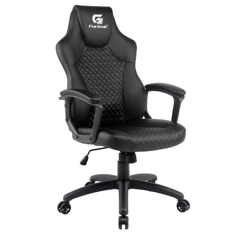 Cadeira Gamer Giratória Com Elevação a Gás Office Holt H01 Preto - Fortrek