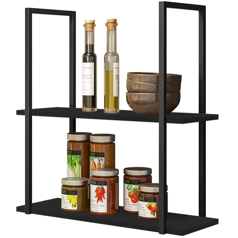 Prateleira Decorativa Multiuso Industrial D01 Design Preto Fosco - Lyam Decor - Lyam Decor