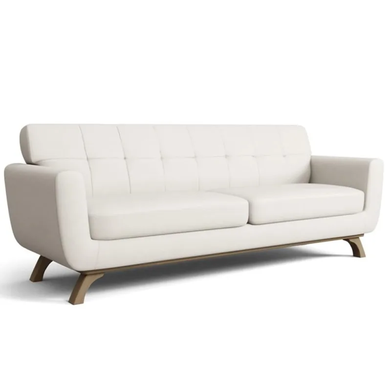 Sofá 3 Lugares Sala de Estar Miami 230 cm D02 Linho Cru A-430 - Lyam Decor - Lyam Decor