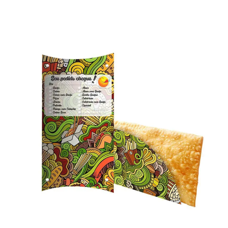 Kit 100 Embalagens De Pastel + 100 Pastel Delivery Verde