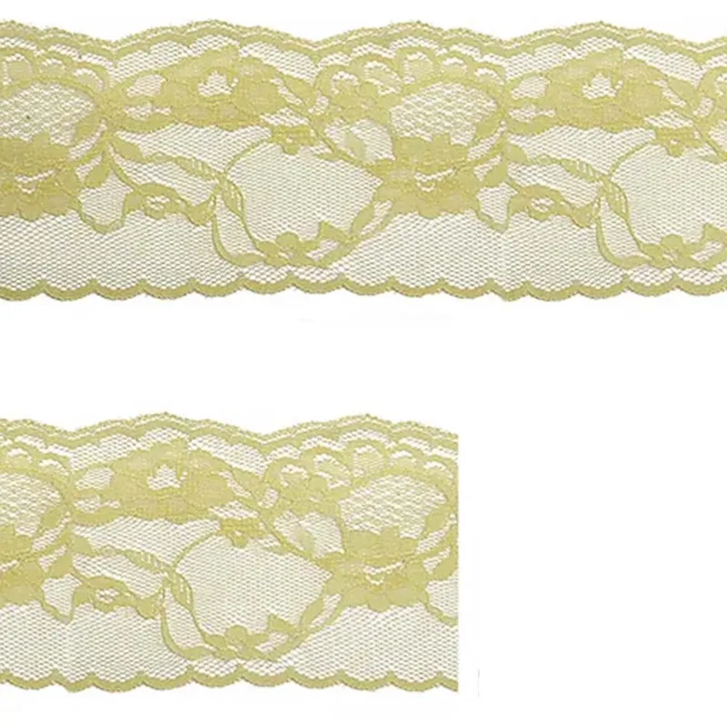 RENDA 100%POLIAMIDA R004 75MM C/50M AMARELO GEMA 106 (MT)