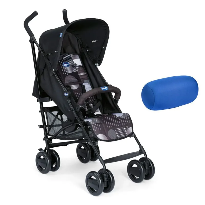 Kit Carrinho de Passeio - London - Up Matrix e Almofada Rolinho - Azul - Chicco - Chicco - Baby
