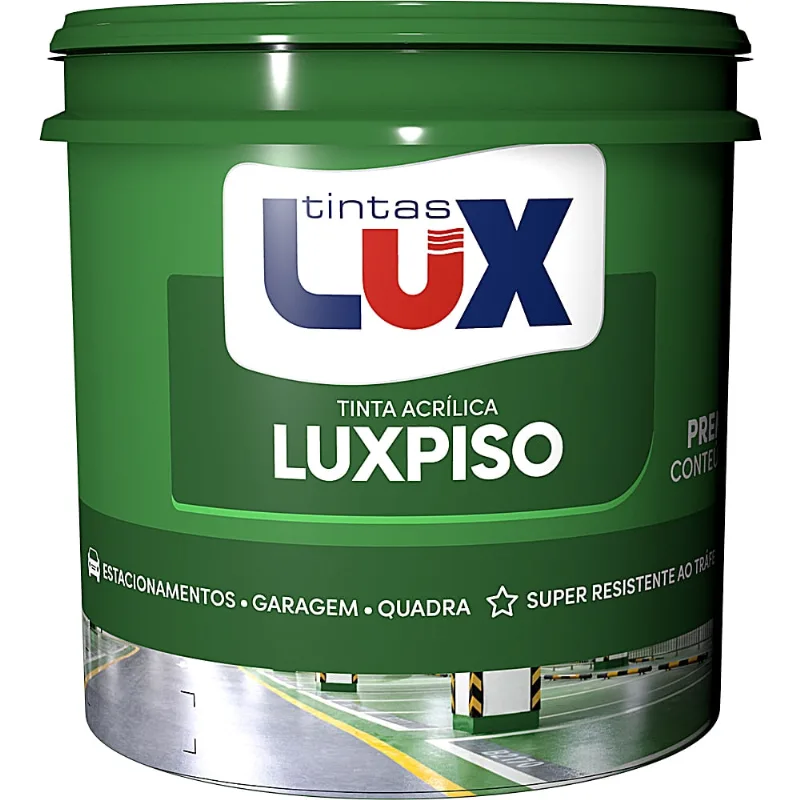 Tinta Acrílica 3L Cinza Escuro Lux Piso Tintas Lux