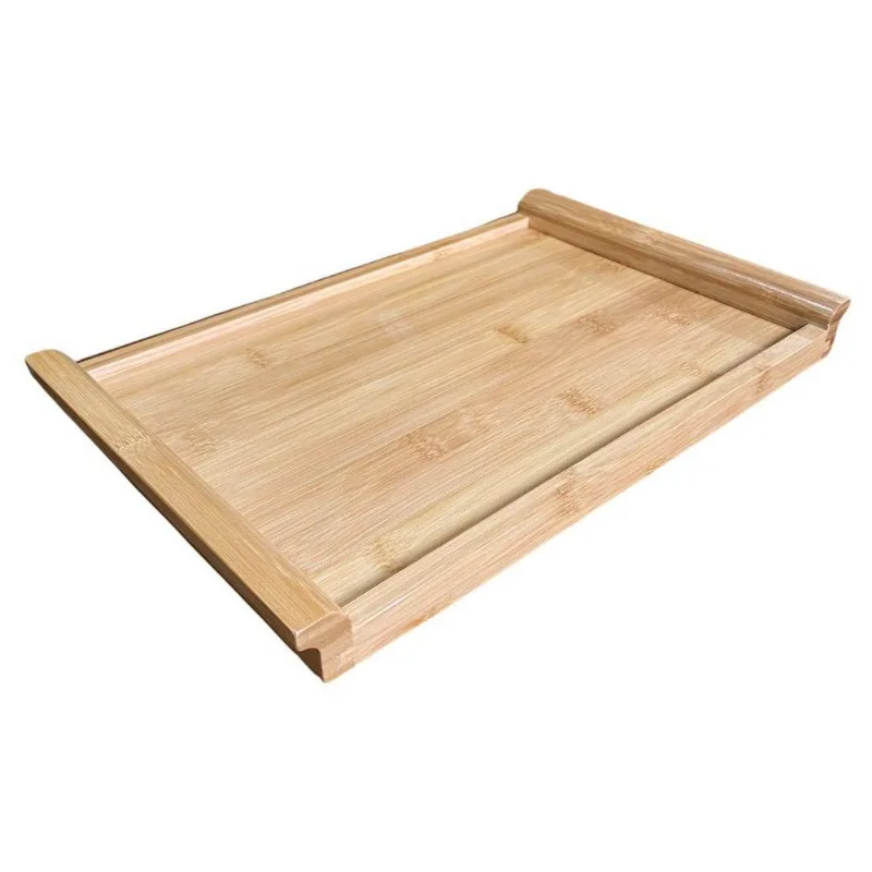 Bandeja Servir Bambu Retangular Petisco Casa Frios 35X22Cm