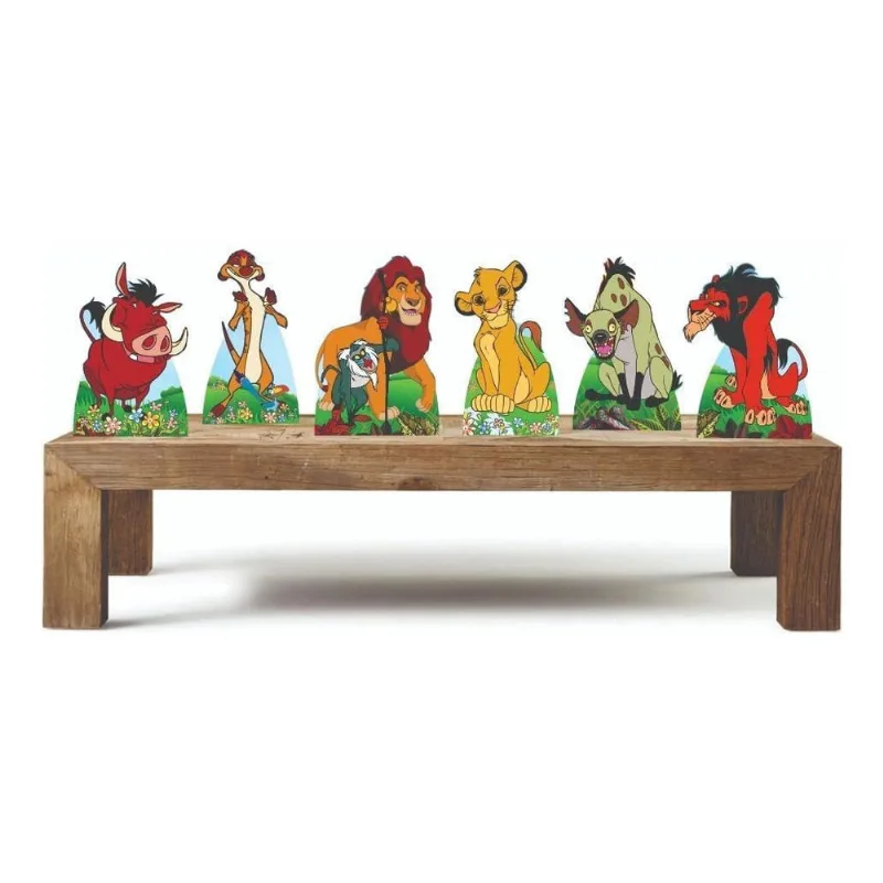 Rei Leão Kit 6 Enfeites Decoração Displays Festa Infantil