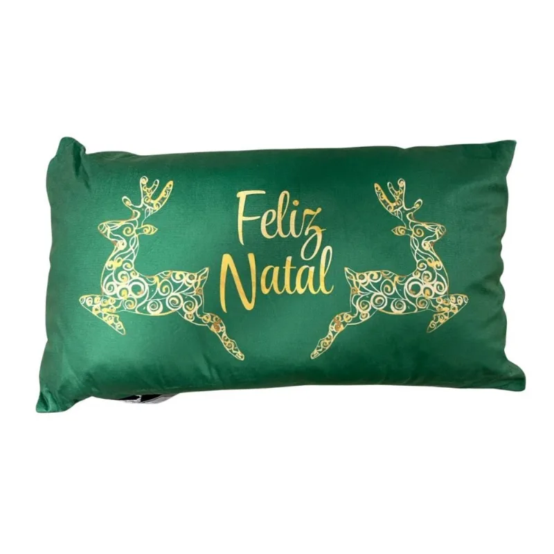 Almofada NSW Feliz Natal Verde 29x50cm (MP)