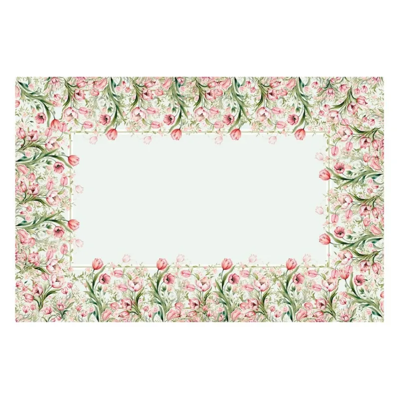 Toalha De Mesa NSW Decor 140x250cm Tulipas 61768 (MP)