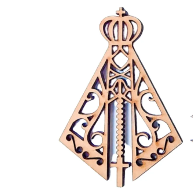 Kit 20 Nossa Senhora Aparecida - mdf - Cru - Aplique Enfeite - 10x6,9cm