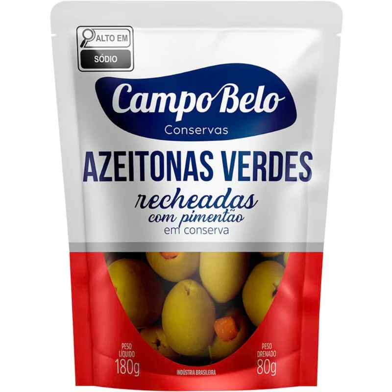 Azeitona Verde Campo Belo Recheada 80g
