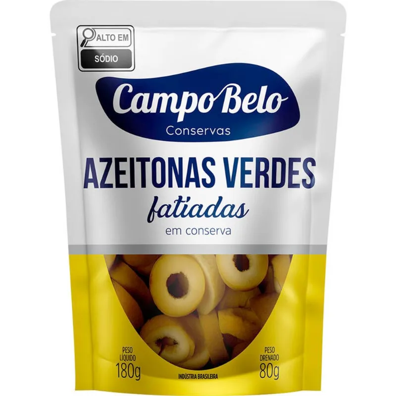 Azeitona Verde Campo Belo Fatiada 80g