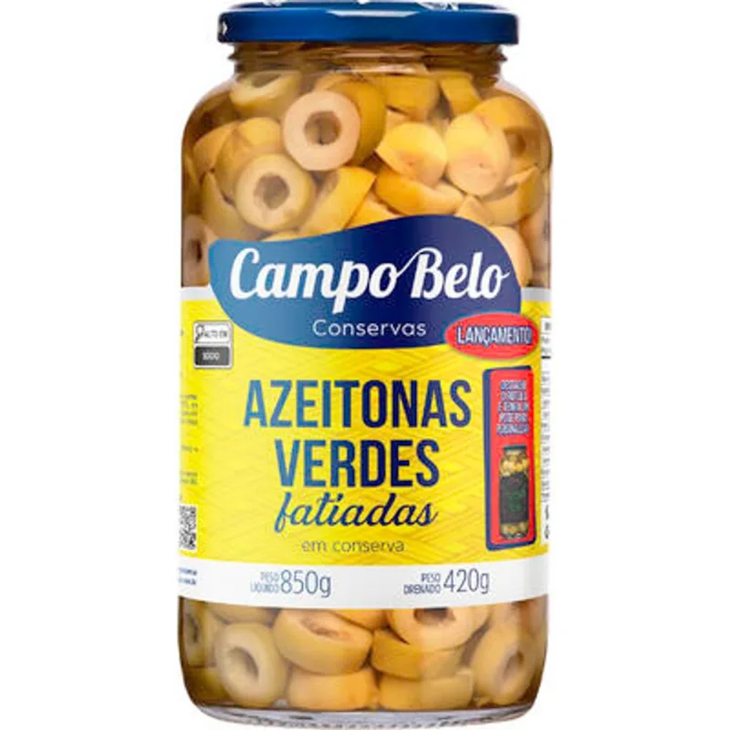 Azeitona Verde Campo Belo Fatiada 420g