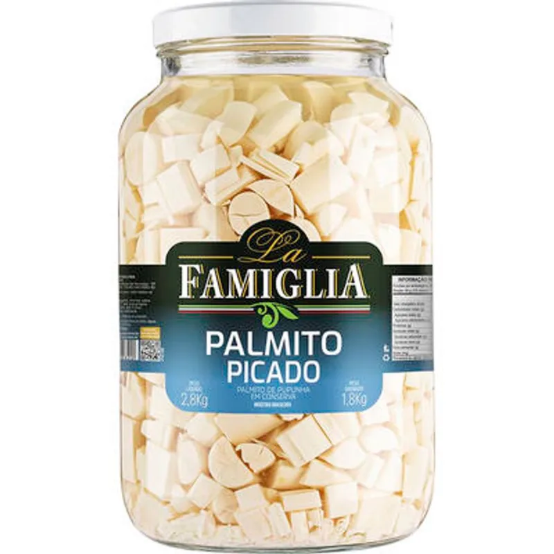 Palmito de Pupunha La Famiglia Picado 1,8kg