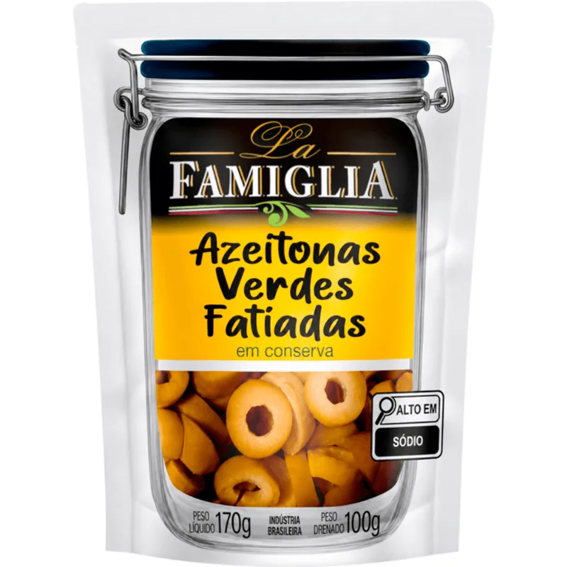 Azeitona Verde La Famiglia Fatiada 100g