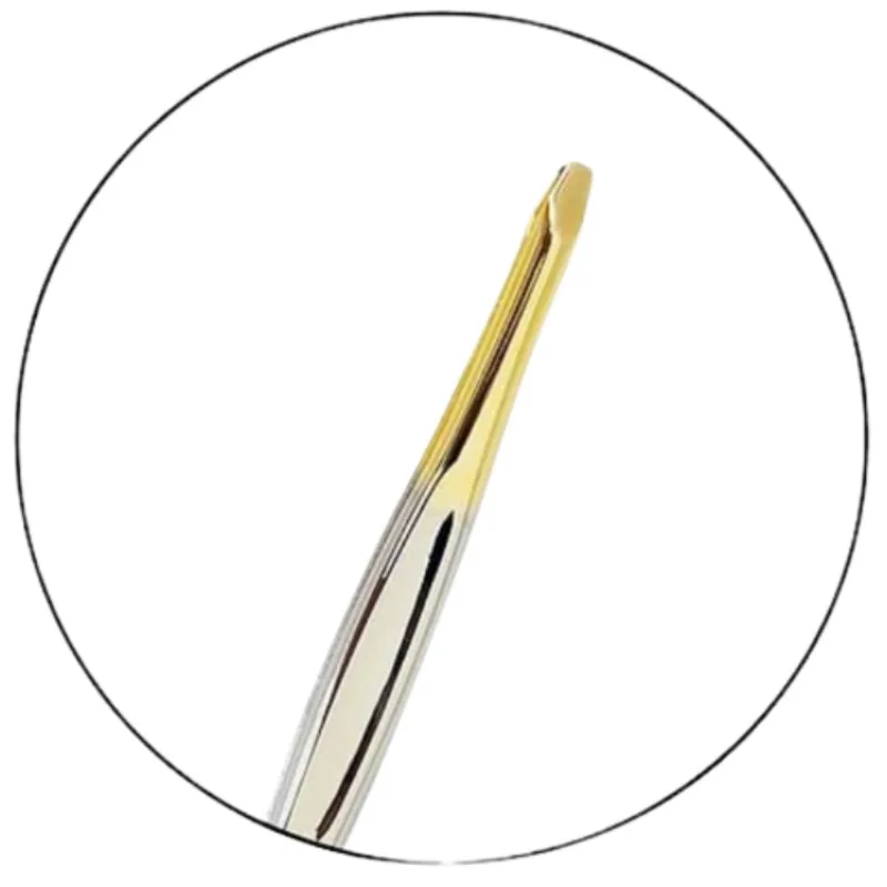 Pinça Profissional Klass Vough Ponta Reta Dourada - KLASS VOUGH