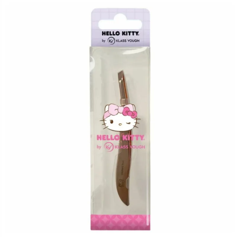 Pinça Klass Vough Hello Kitty Ponta Chanfrada Rose Gold 1 Unidade - KLASS VOUGH