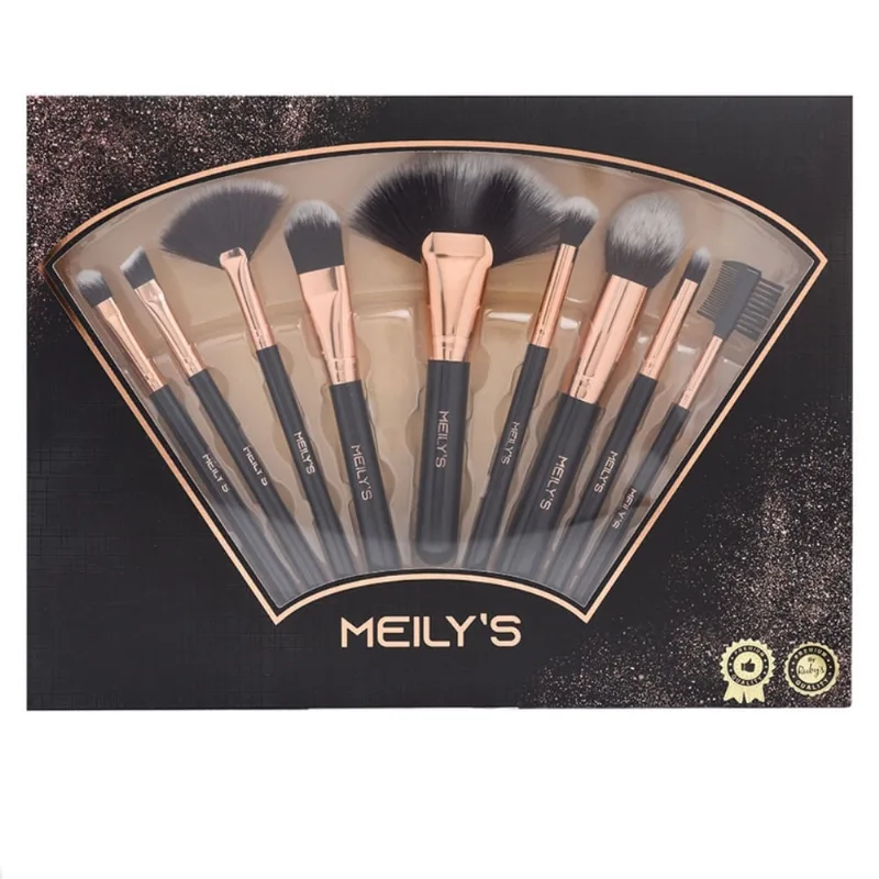 Kit de Pincéis de Luxo 9 Pincéis - Meily's