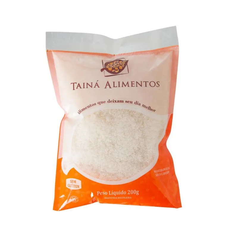 Coco Ralado Flocos Sem Glúten Tainá Alimentos - Pacote 200g - Não Informado - Mercearia