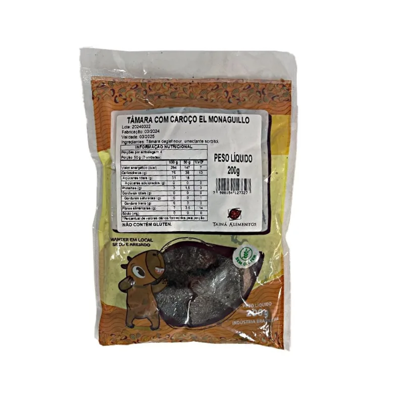 Tâmara com Caroço El Monaguillo Tainá Alimentos 200g