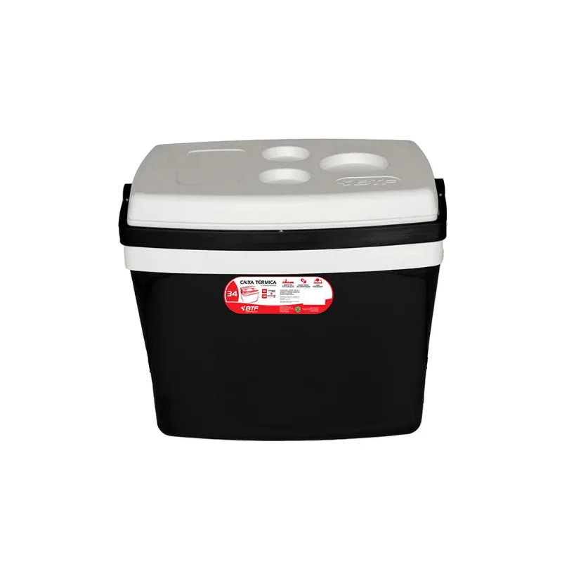 Caixa Térmica 34 Litros Preto Botafogo