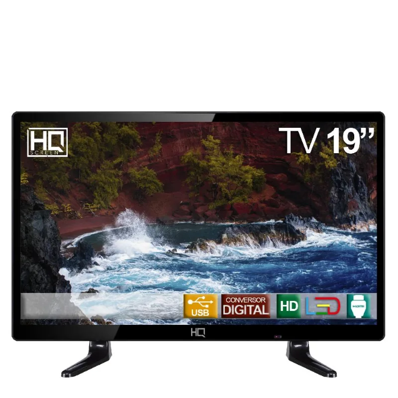 TV MONITOR LED 19" HQ Conversor Digital HDMI USB - HQTV19 - Sem função Smart