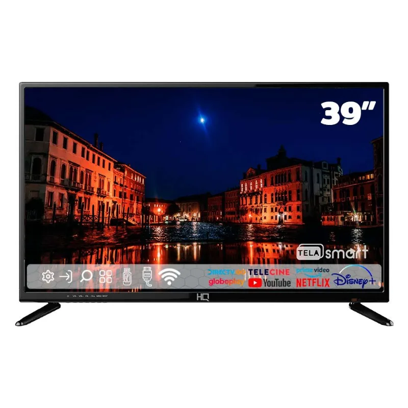 Smart TV LED 39 HQ HD HQSTV39NP Netflix Youtube 2 HDMI 2 USB Wi-Fi