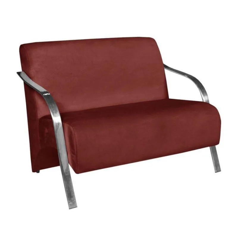Poltrona Namoradeira Vênus Braço Aluminio bordo - D Salla