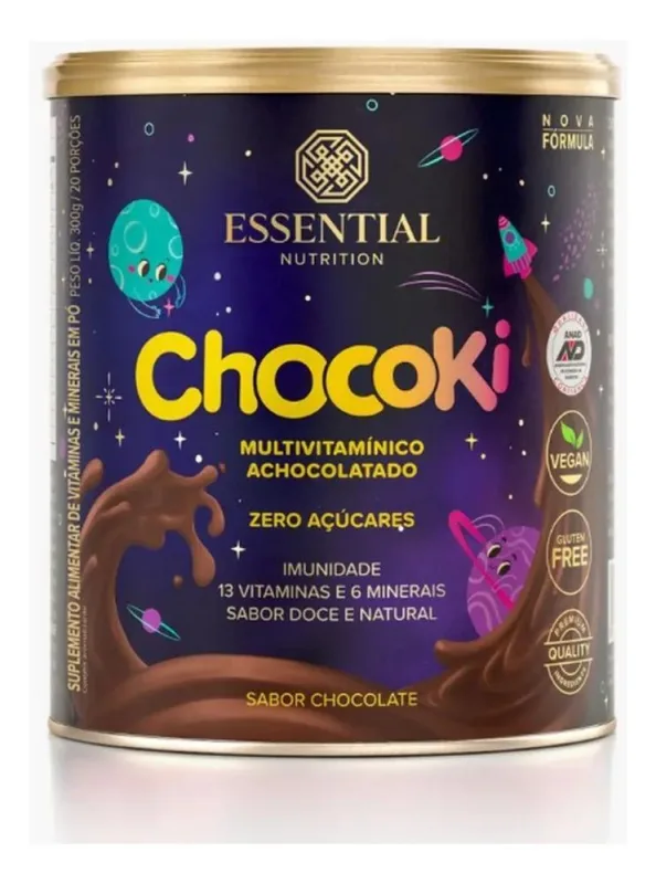 Chocoki Essential Nutrition Achocolatado 300g Zero Açucar - Não Informado