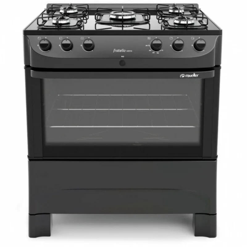 Fogao Mueller Fratello Vetro 5bcs 601230012 Preto Bivolt Bivolt - Mueller