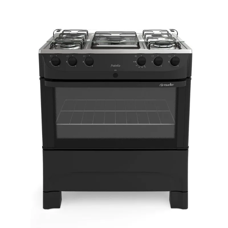 Fogao Mueller Fratello 5 Bocas Preto Bivolt Bivolt