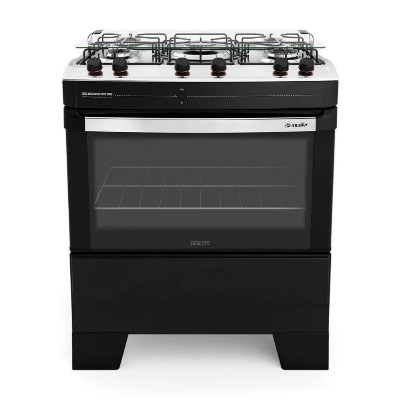Fogao Mueller Piacere 5 Bc G6 601230003 Preto Bivolt Bivolt