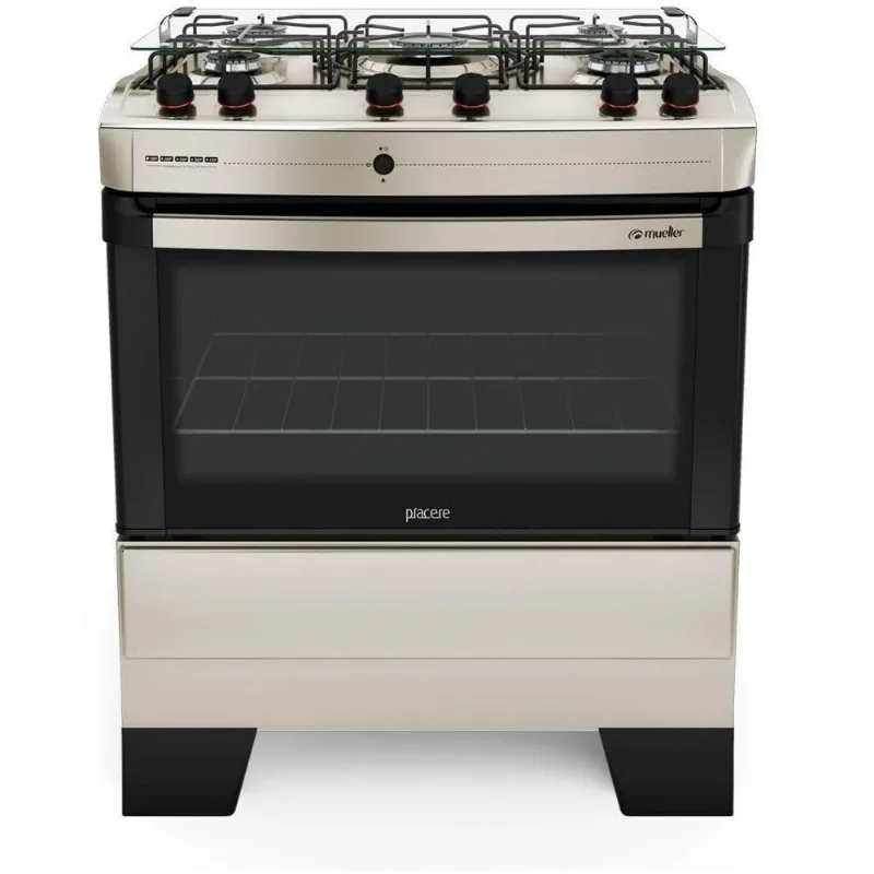 Fogão Mueller 5 Bocas Inox com Queimador Ultra Chama Bivolt - Mueller