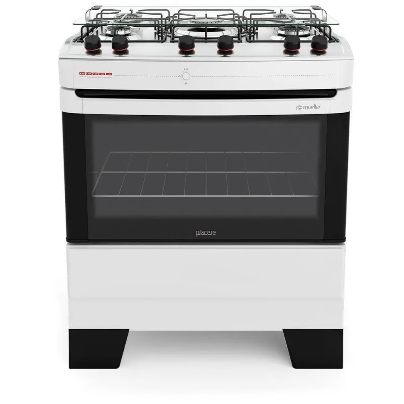 Fogão Mueller 5 Bocas Branco c/ Queimador Ultra Chama Bivolt