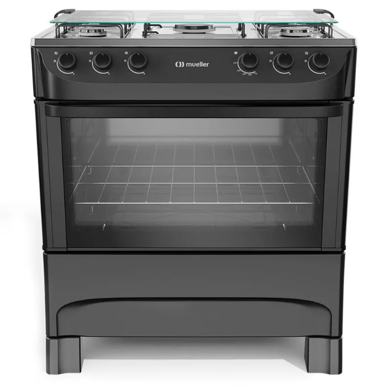 Fogão Mueller 5 Bocas Preto Fosco Acendimento Manual Mfi5ba - Mueller