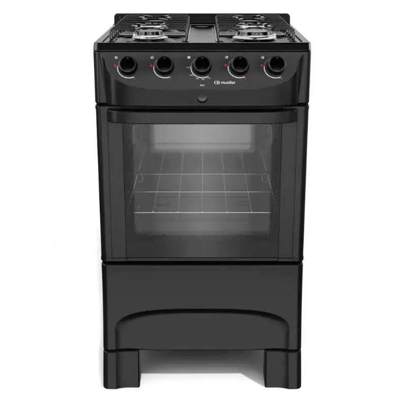 Fogão 4 Bocas Mueller Mesa Esmaltada MFI4BC | Preto (Bivolt) - Mueller