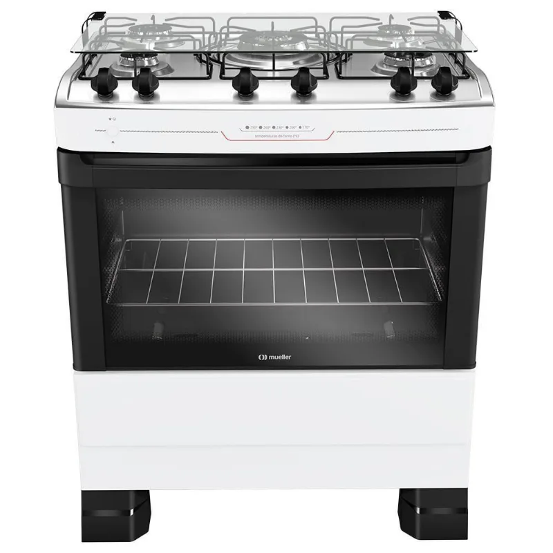 Fogão Mueller 5 Bocas Branco Com Tripla Chama MFI5BF - Mueller