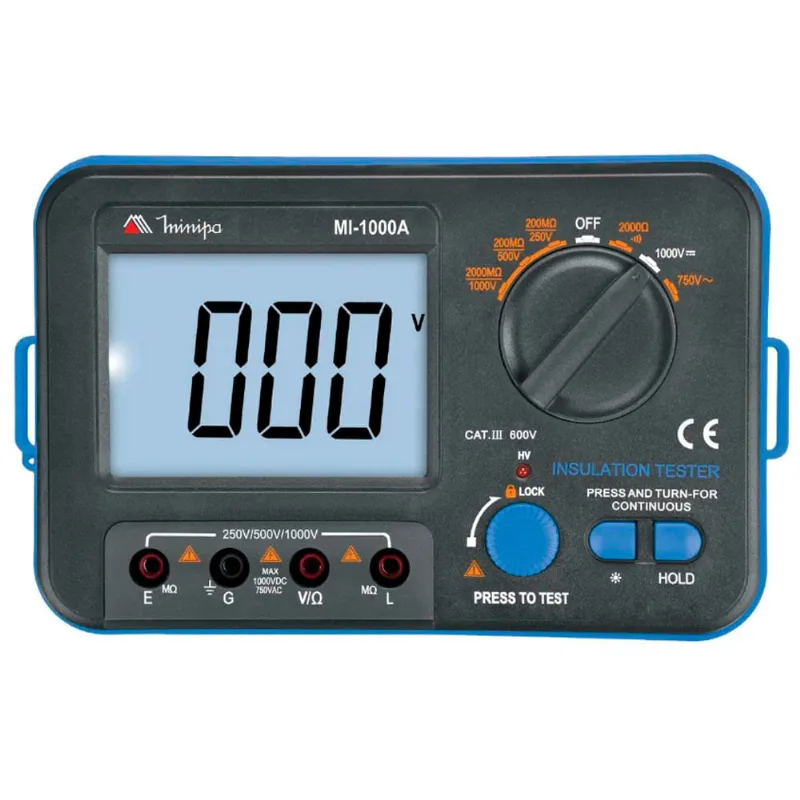 Megômetro Digital CAT III 600V Minipa MI-1000A MI-1000A