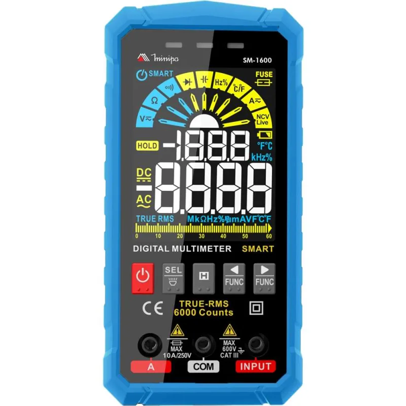 MULTIMETRO DIGITAL SM-1600 AC/DC 600V CAT III SM1600 MINIPA - MINIPA