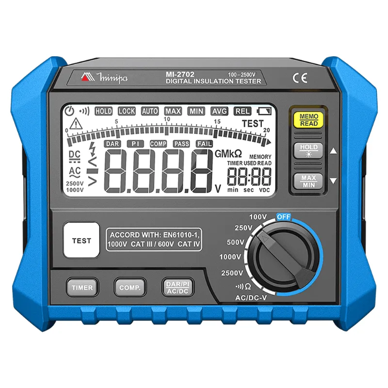 Megômetro Digital CAT III 1000V Minipa MI-2702 MI-2702