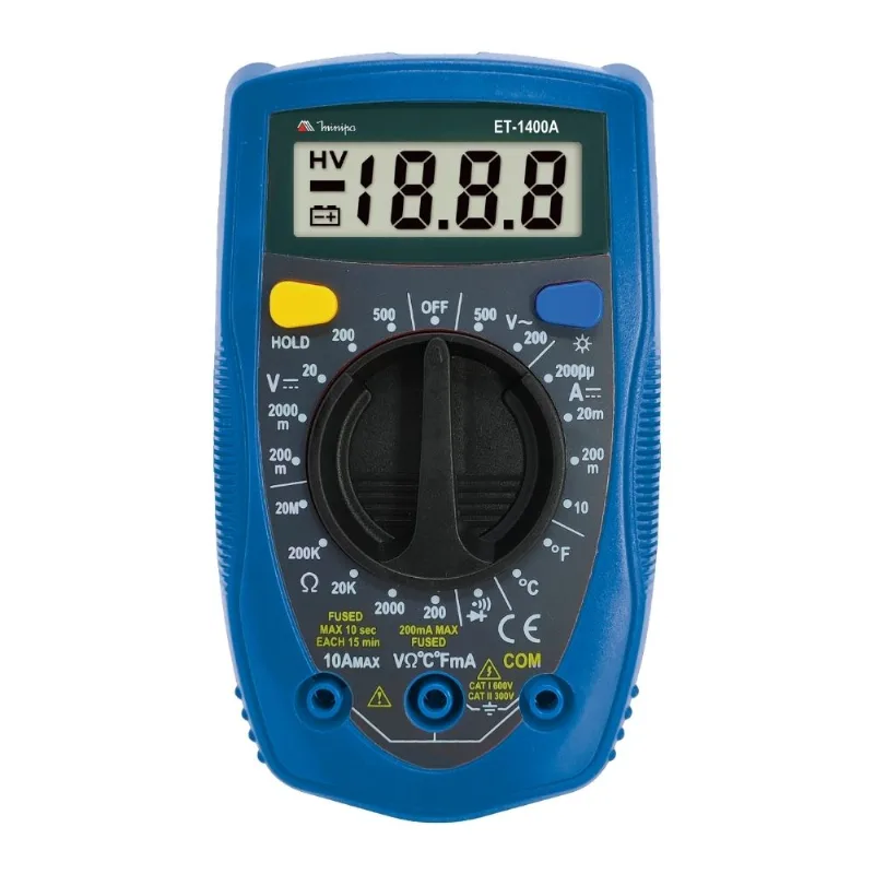 Multimetro Digital CAT II-300V ET1400A Minipa Multimetro Digital Cat II 300V ET-1400A Minipa