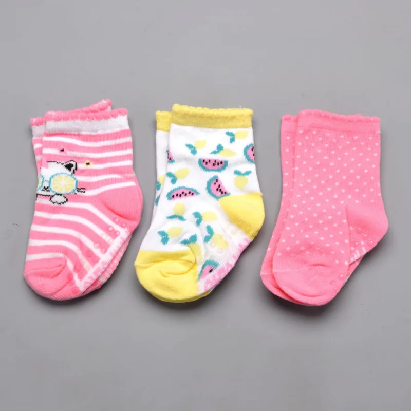 Kit Meia Estampada com 3 Unidades Colorido Colorido - 16 a 20