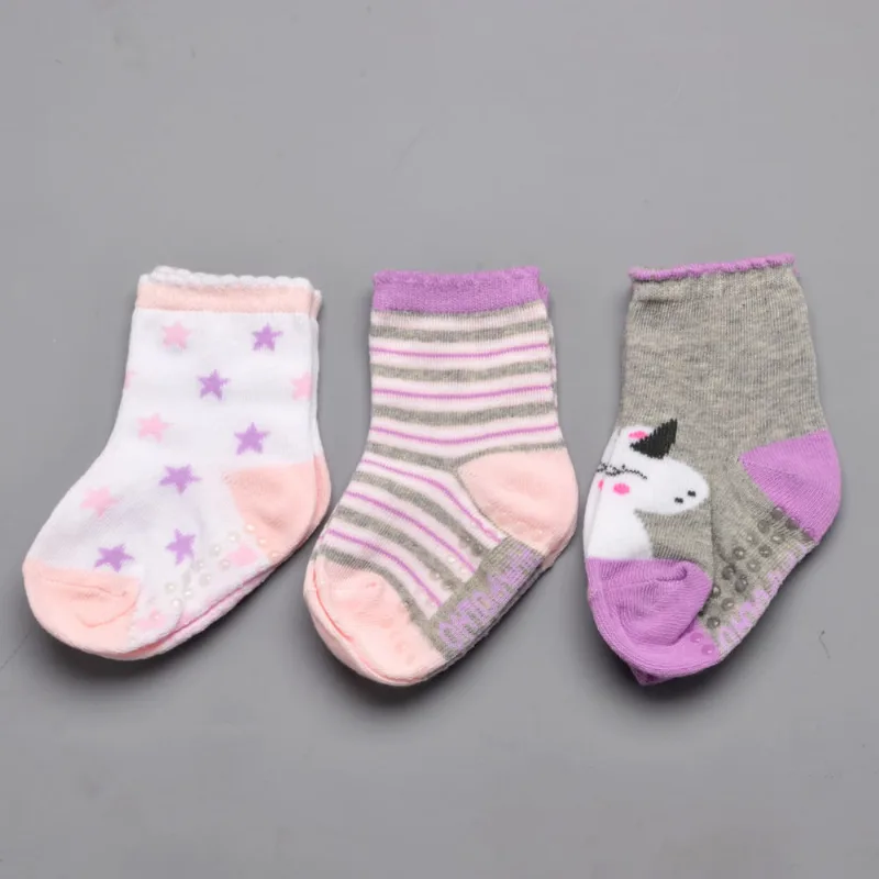 Kit Meia Estampada com 3 Unidades Cinza Cinza - 16 a 20