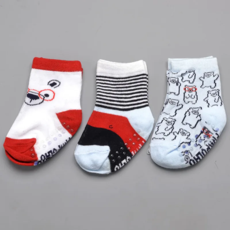 Kit Meia Estampada com 3 Unidades Vermelho Vermelho - 16 a 20