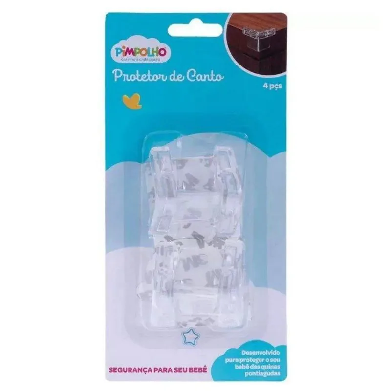Protetor De Quina 4 Pçs Transparente Pimpolho